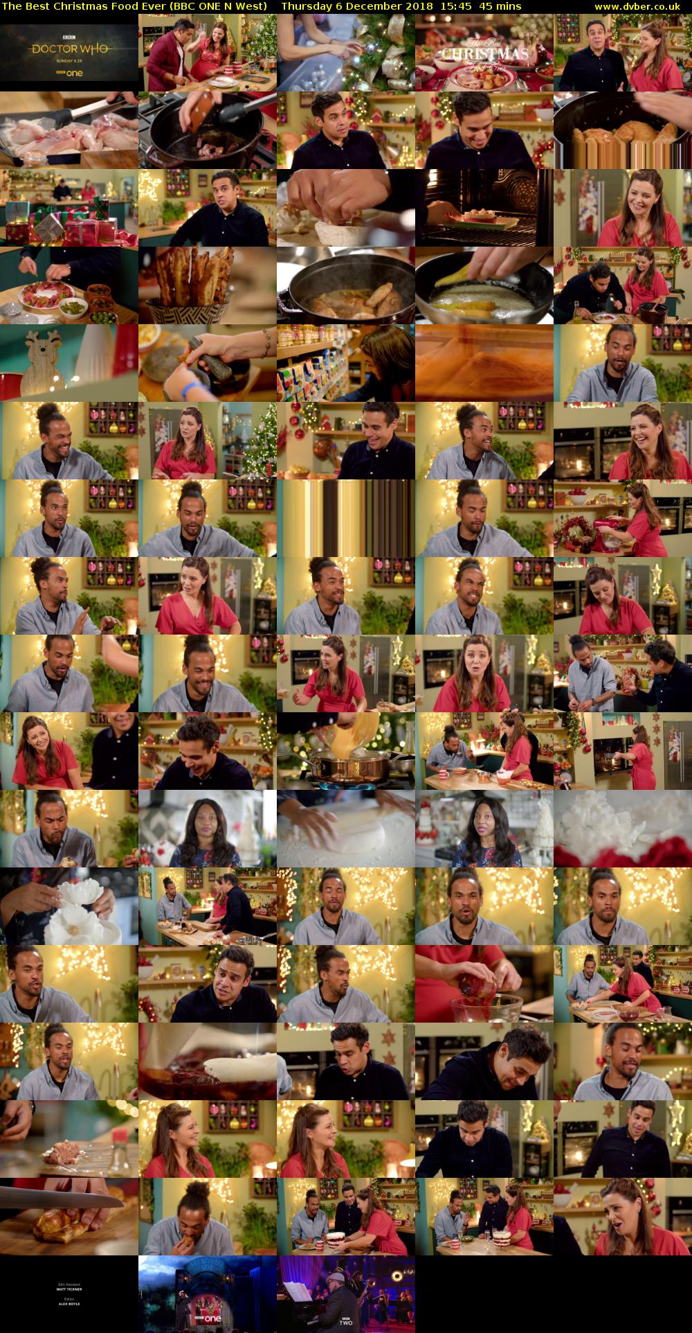 The Best Christmas Food Ever (BBC ONE N West) Thursday 6 December 2018 15:45 - 16:30