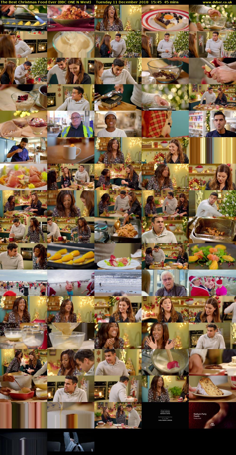 The Best Christmas Food Ever (BBC ONE N West) Tuesday 11 December 2018 15:45 - 16:30