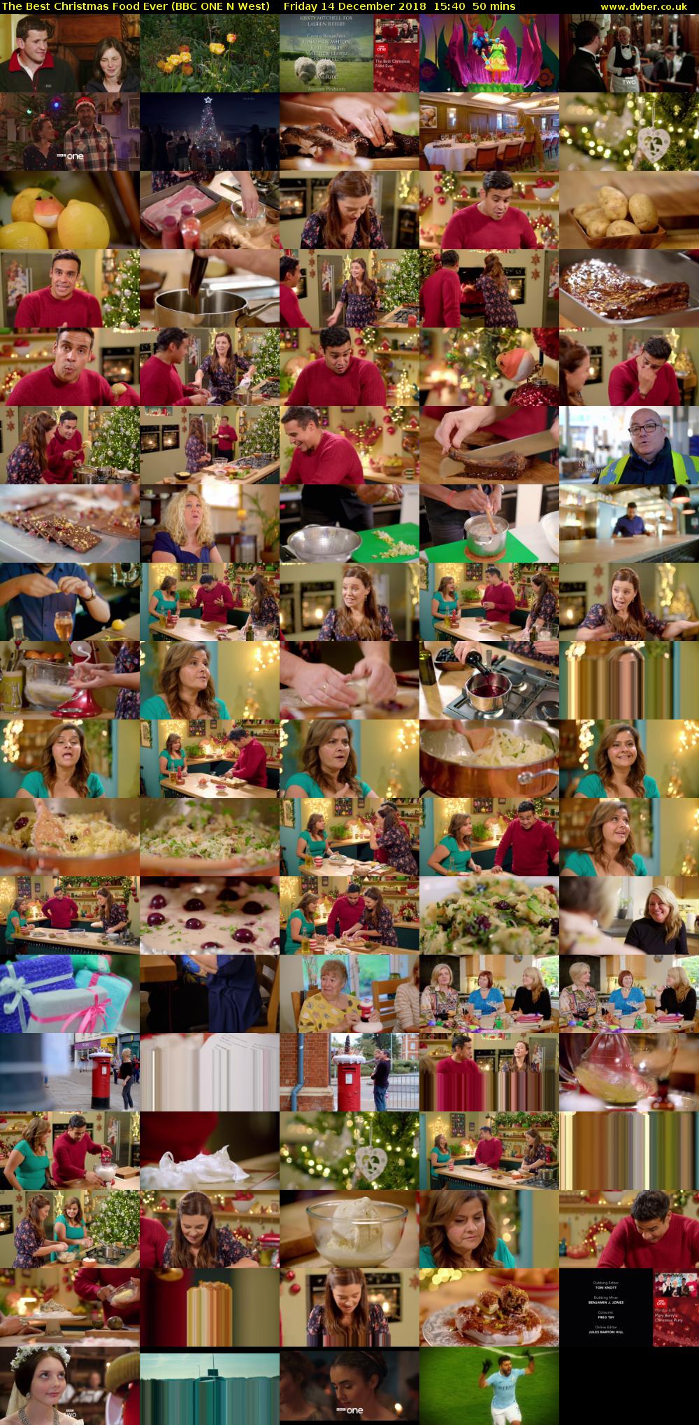 The Best Christmas Food Ever (BBC ONE N West) Friday 14 December 2018 15:40 - 16:30