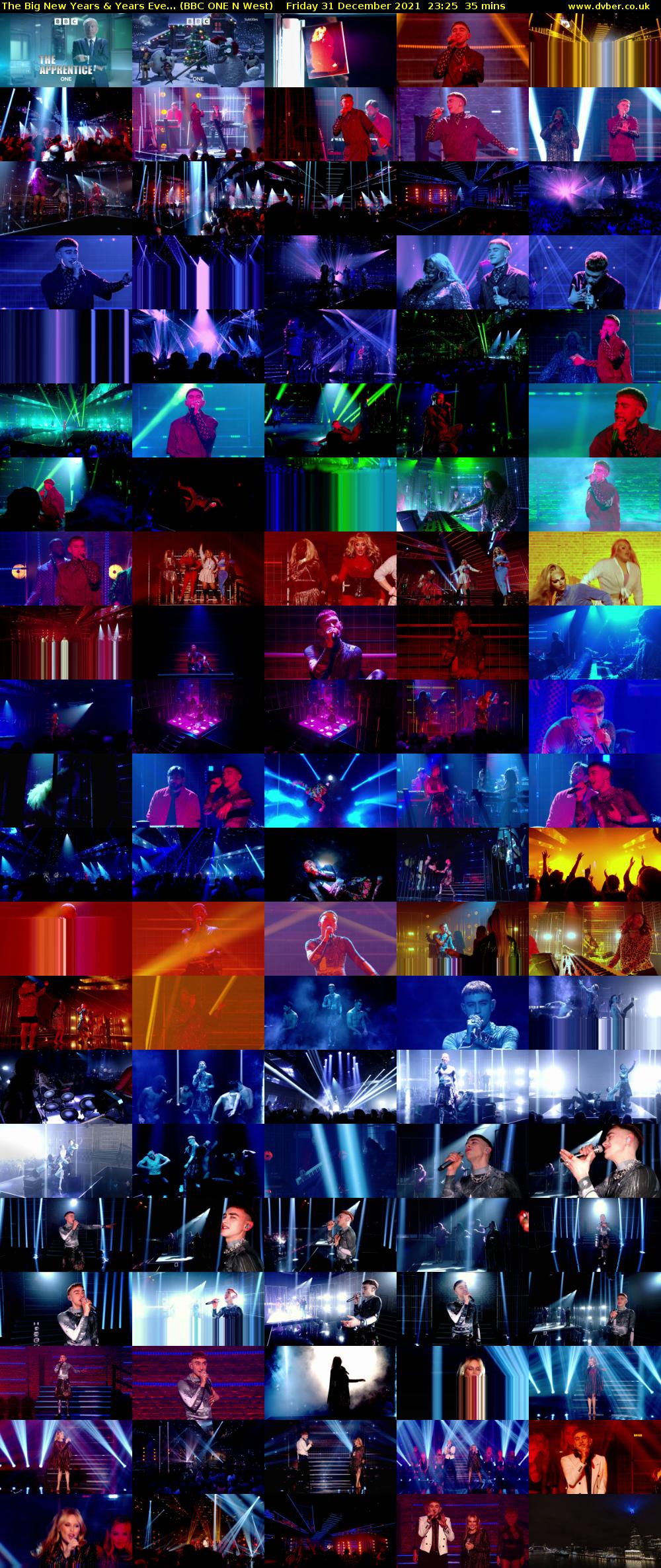 The Big New Years & Years Eve... (BBC ONE N West) Friday 31 December 2021 23:25 - 00:00