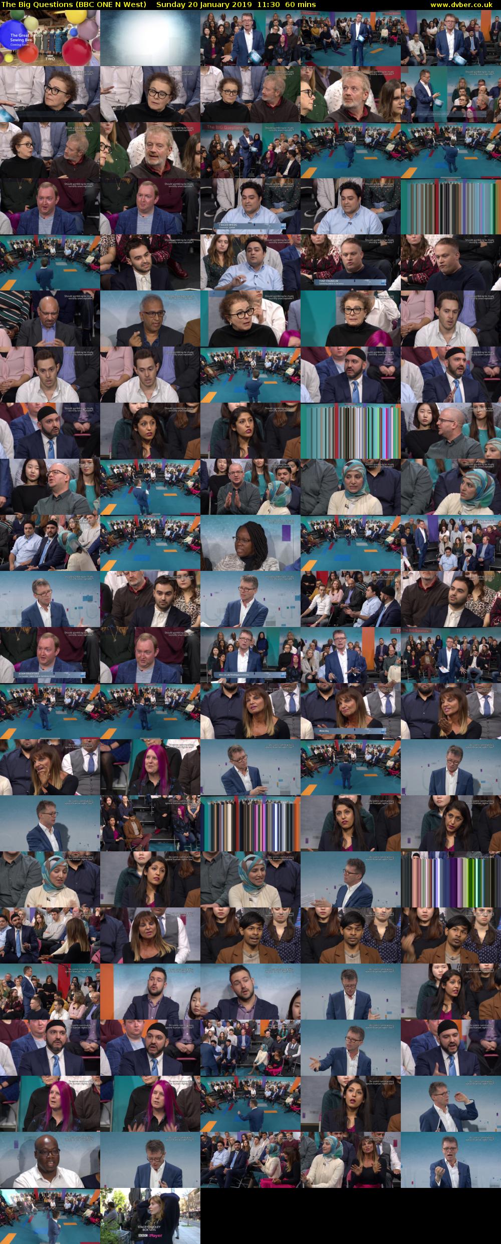 The Big Questions (BBC ONE N West) Sunday 20 January 2019 11:30 - 12:30