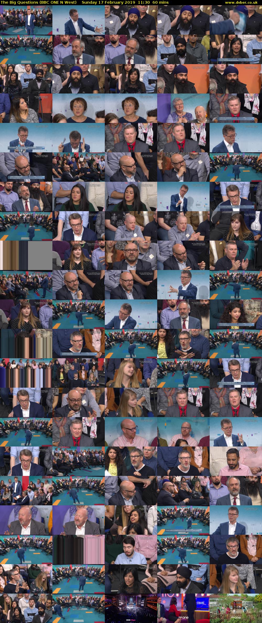 The Big Questions (BBC ONE N West) Sunday 17 February 2019 11:30 - 12:30