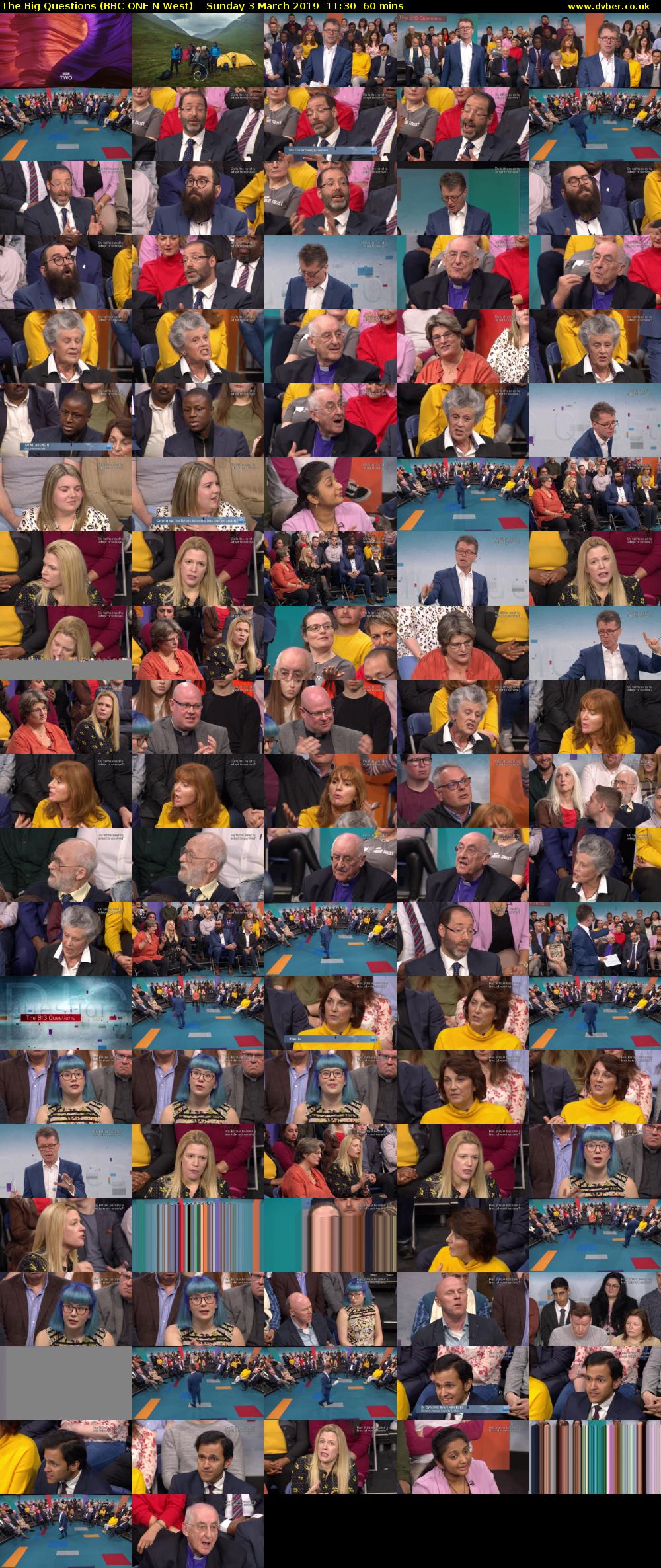 The Big Questions (BBC ONE N West) Sunday 3 March 2019 11:30 - 12:30