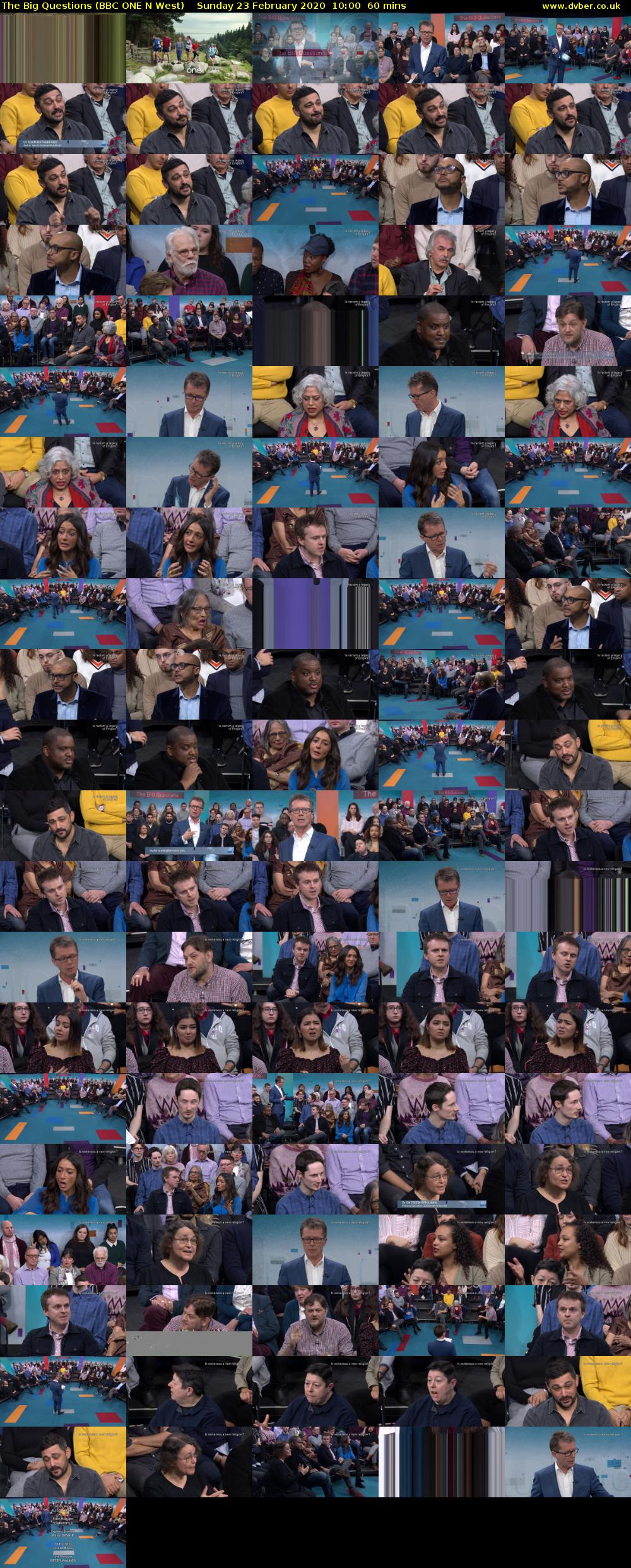 The Big Questions (BBC ONE N West) Sunday 23 February 2020 10:00 - 11:00