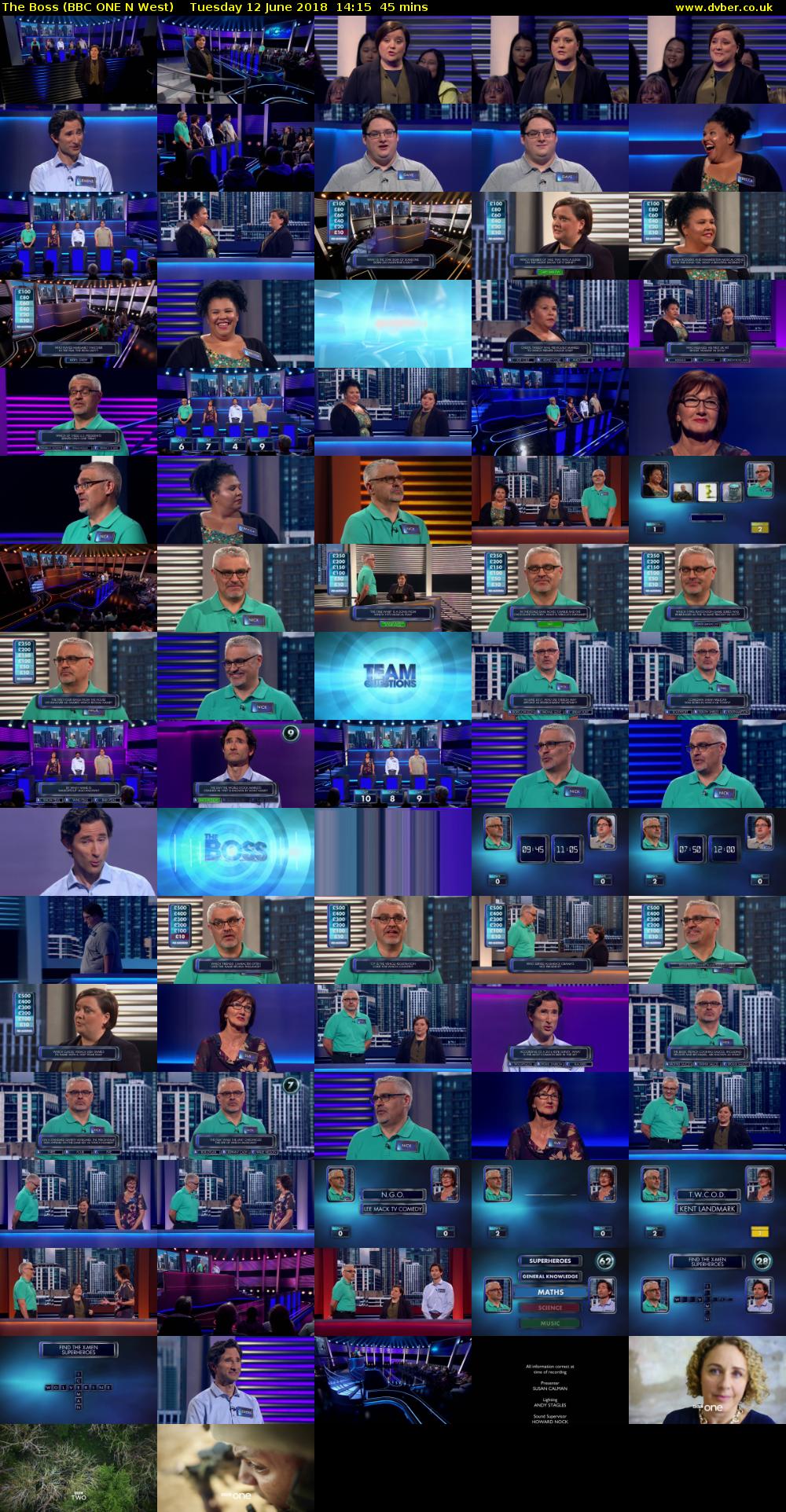 The Boss (BBC ONE N West) Tuesday 12 June 2018 14:15 - 15:00