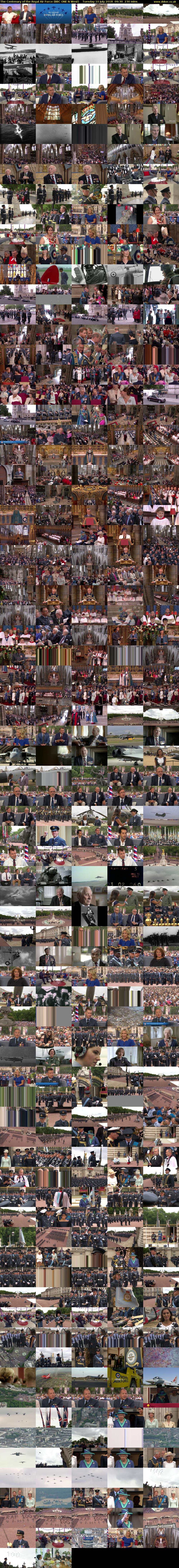 The Centenary of the Royal Air Force (BBC ONE N West) Tuesday 10 July 2018 09:30 - 13:20