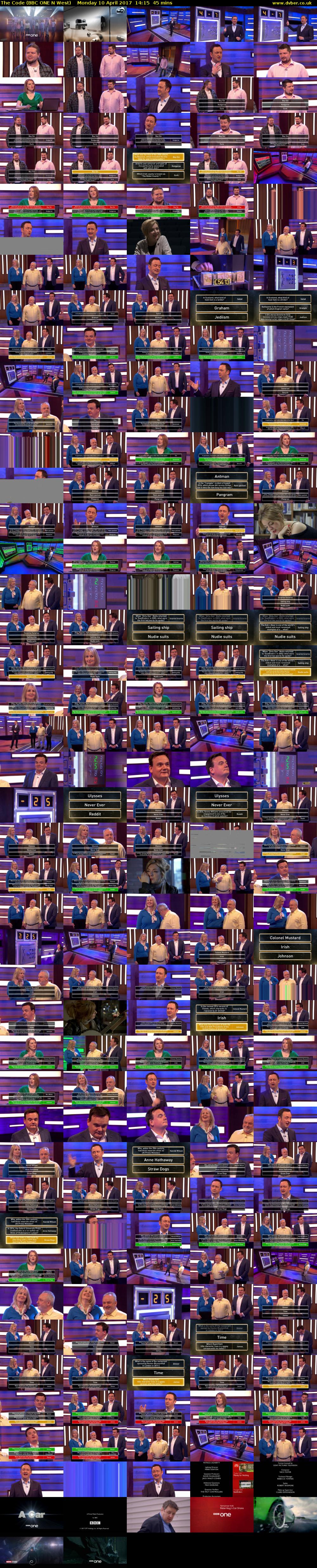 The Code (BBC ONE N West) Monday 10 April 2017 14:15 - 15:00
