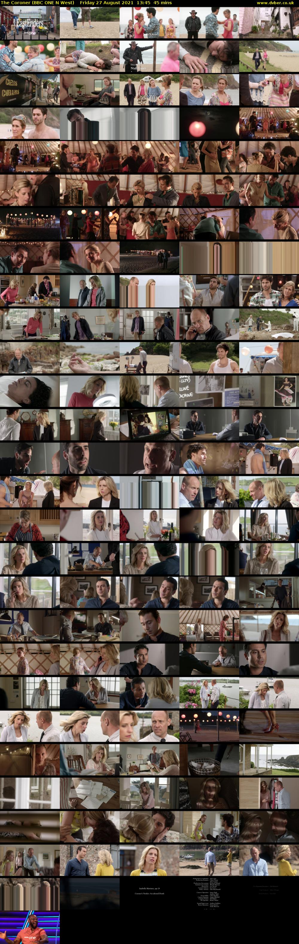 The Coroner (BBC ONE N West) Friday 27 August 2021 13:45 - 14:30