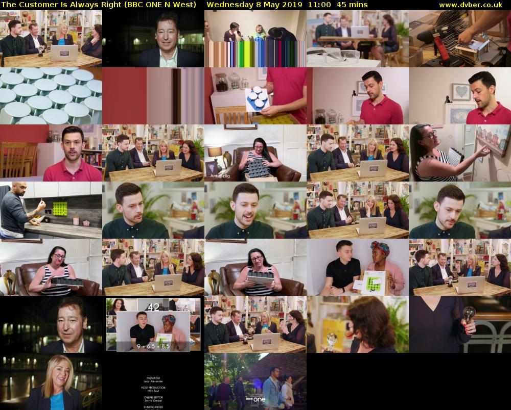 The Customer Is Always Right (BBC ONE N West) Wednesday 8 May 2019 11:00 - 11:45