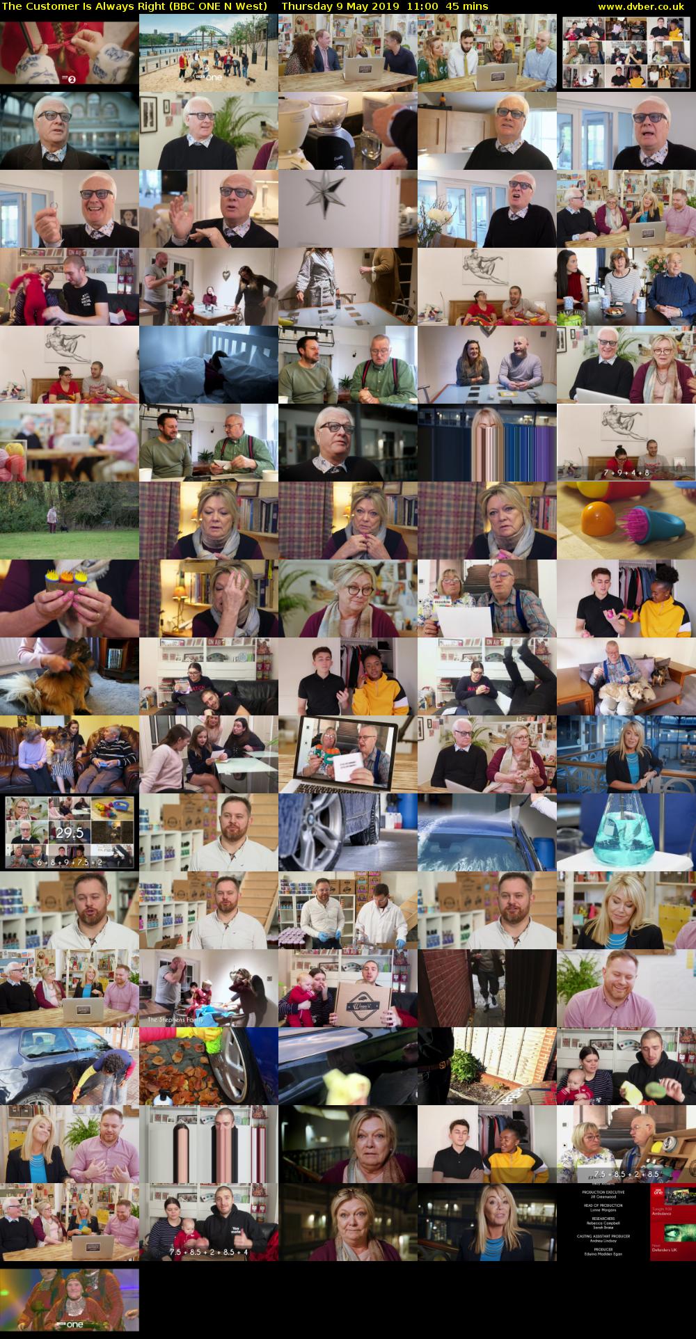 The Customer Is Always Right (BBC ONE N West) Thursday 9 May 2019 11:00 - 11:45