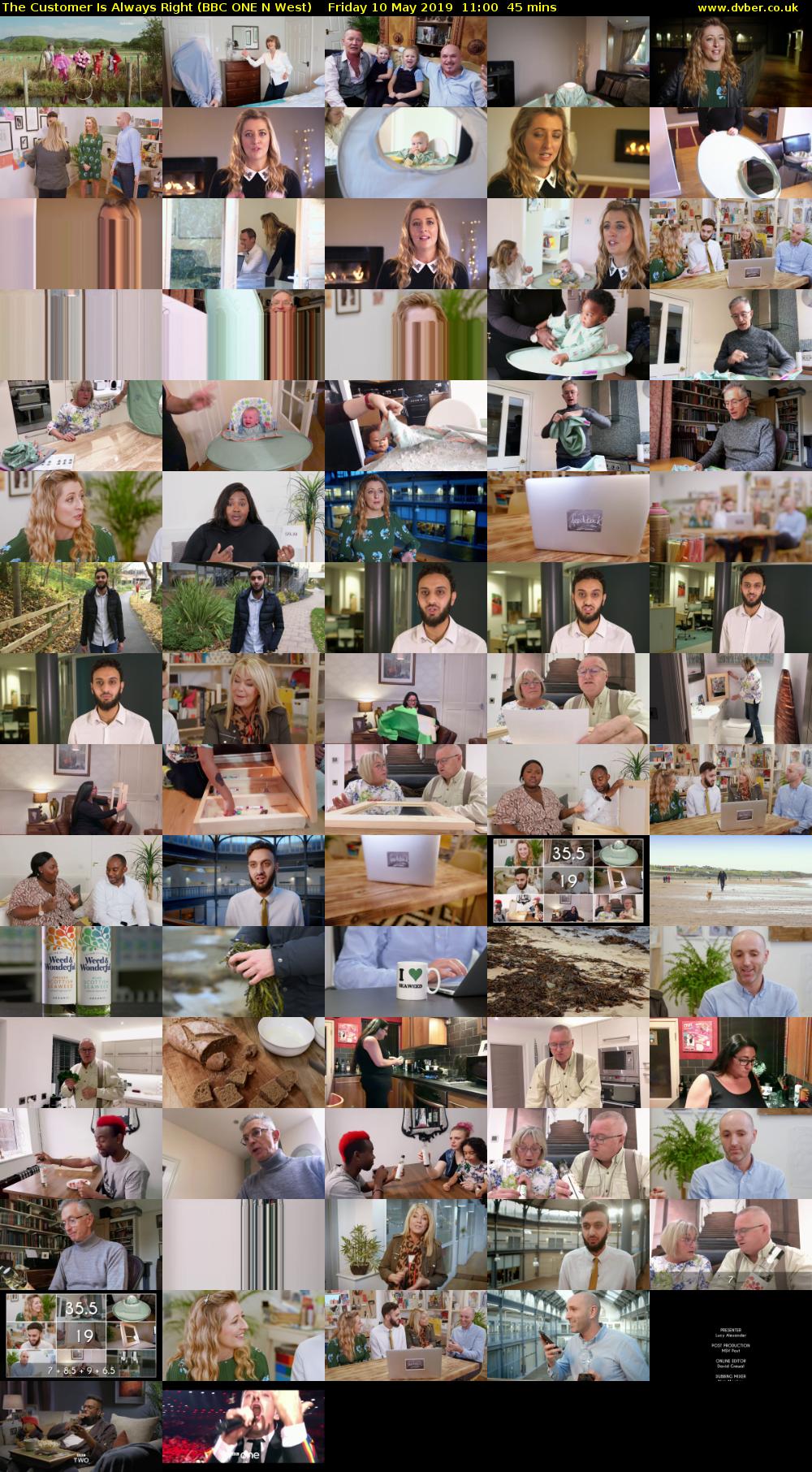 The Customer Is Always Right (BBC ONE N West) Friday 10 May 2019 11:00 - 11:45
