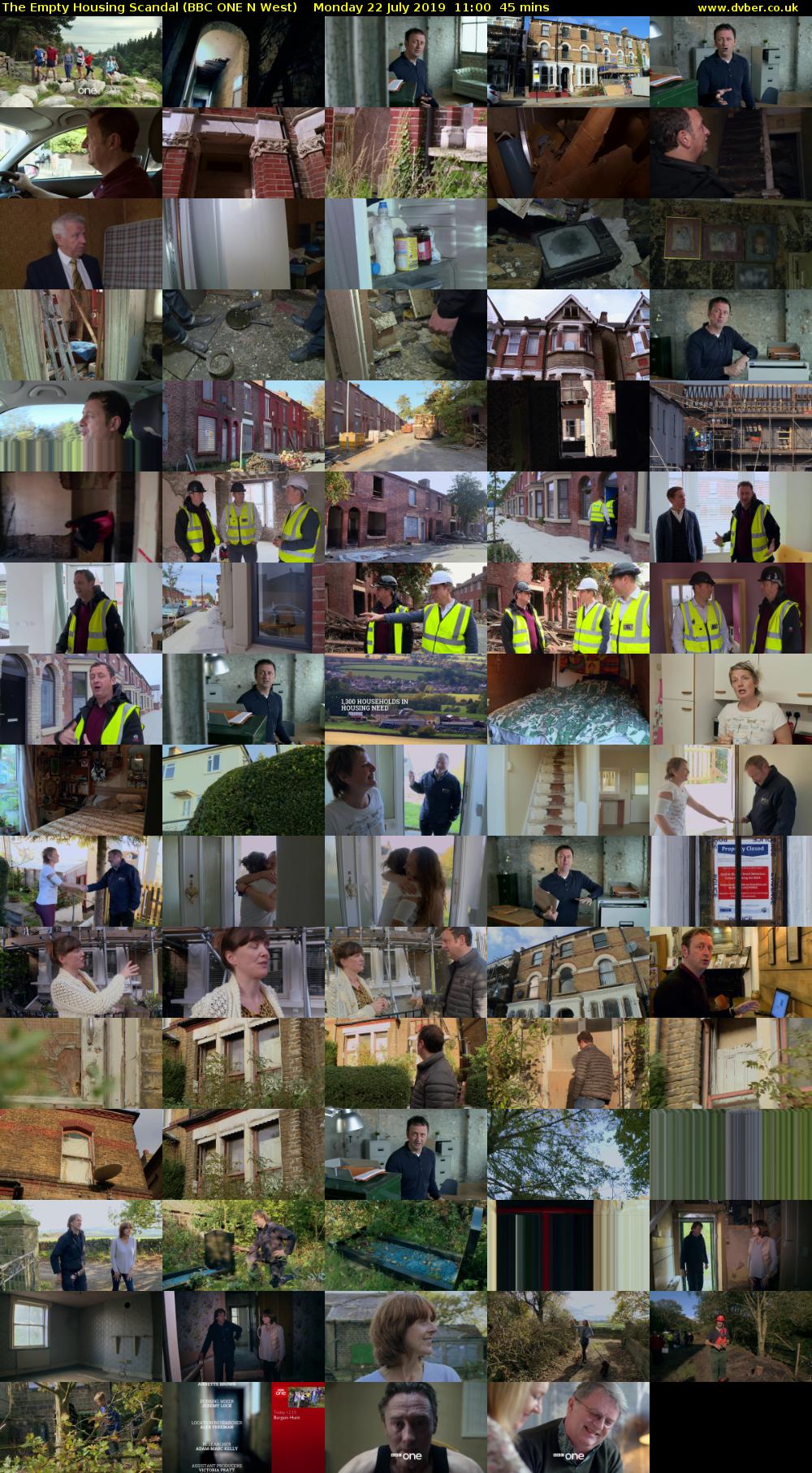 The Empty Housing Scandal (BBC ONE N West) Monday 22 July 2019 11:00 - 11:45