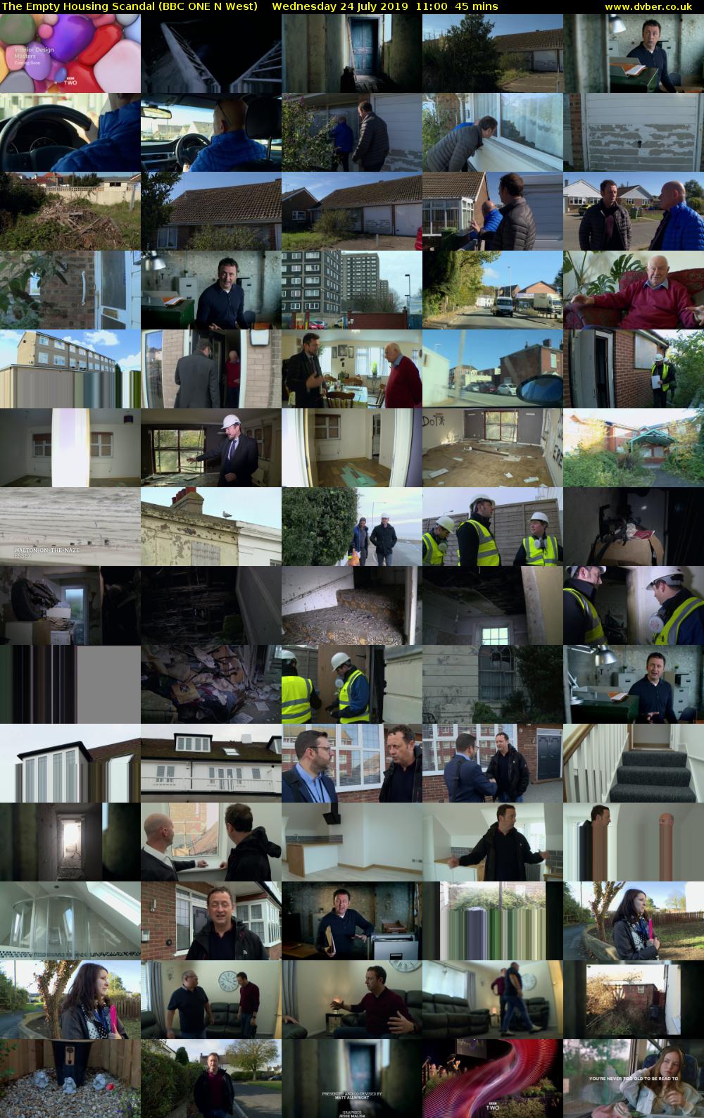 The Empty Housing Scandal (BBC ONE N West) Wednesday 24 July 2019 11:00 - 11:45