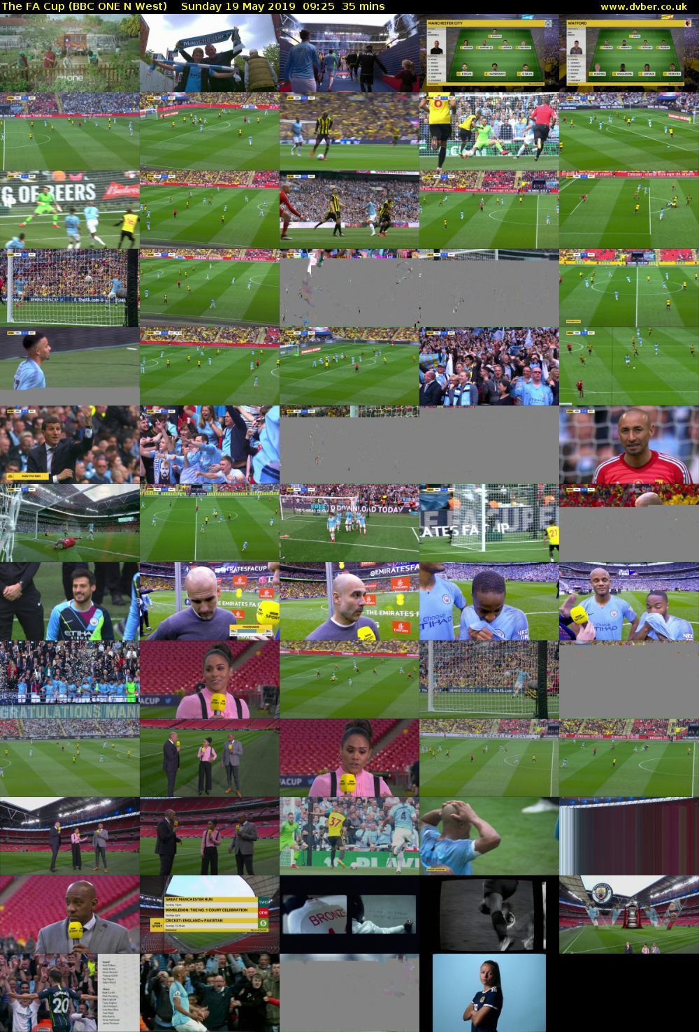 The FA Cup (BBC ONE N West) Sunday 19 May 2019 09:25 - 10:00