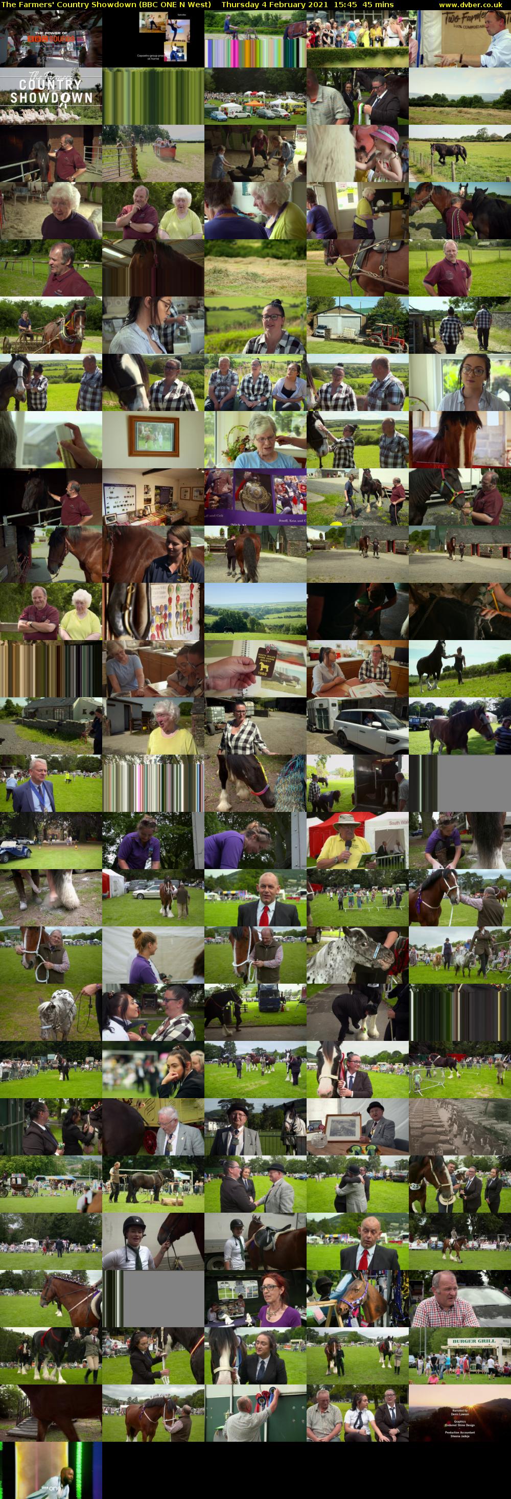 The Farmers' Country Showdown (BBC ONE N West) Thursday 4 February 2021 15:45 - 16:30