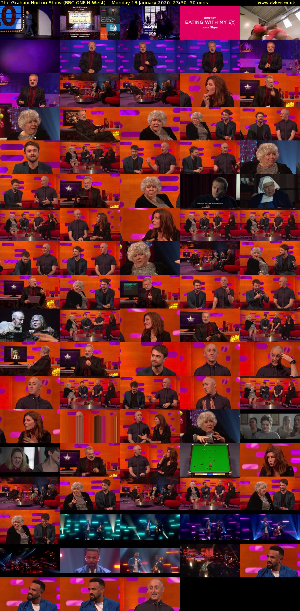 The Graham Norton Show (BBC ONE N West) Monday 13 January 2020 23:30 - 00:20