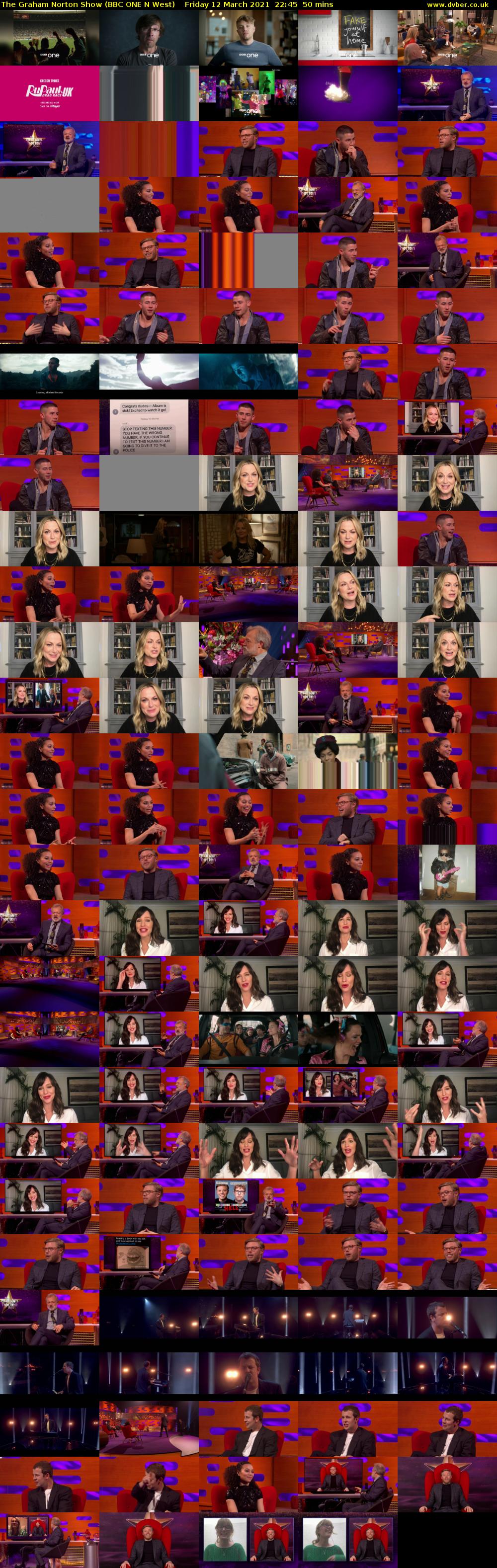 The Graham Norton Show (BBC ONE N West) Friday 12 March 2021 22:45 - 23:35