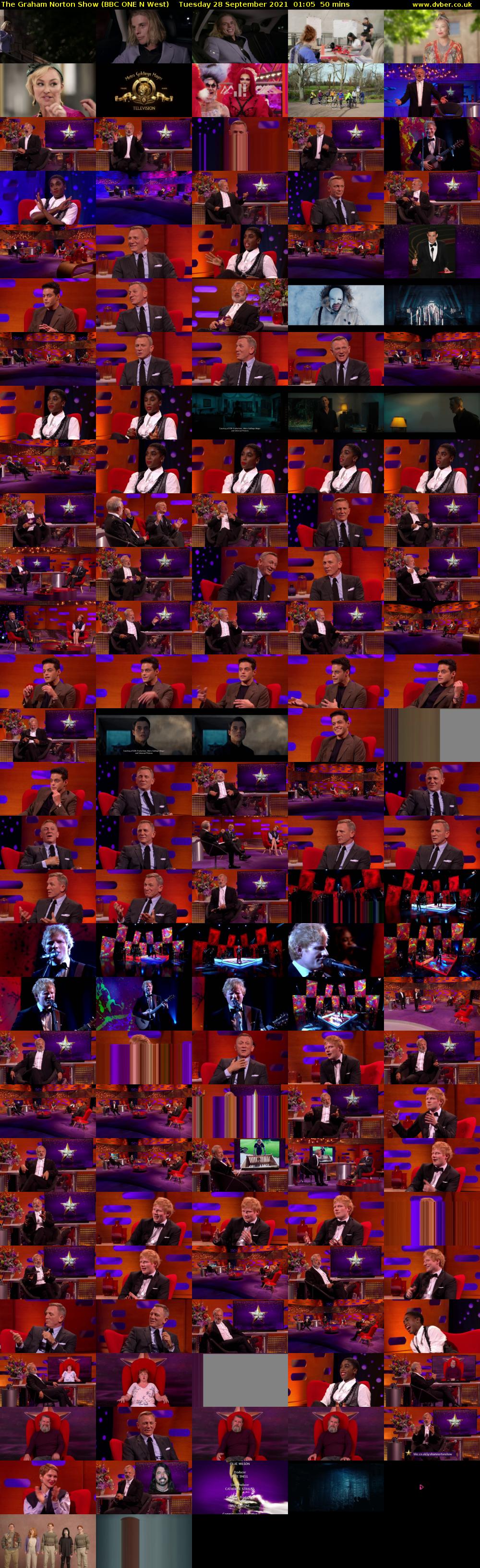 The Graham Norton Show (BBC ONE N West) Tuesday 28 September 2021 01:05 - 01:55