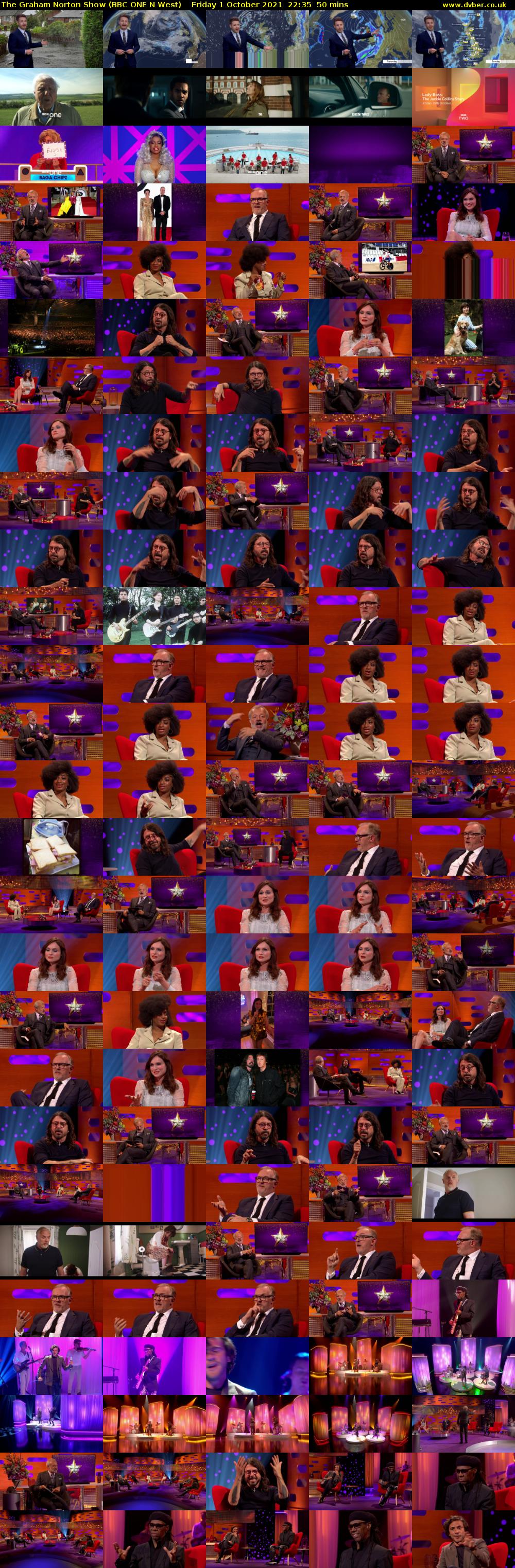 The Graham Norton Show (BBC ONE N West) Friday 1 October 2021 22:35 - 23:25