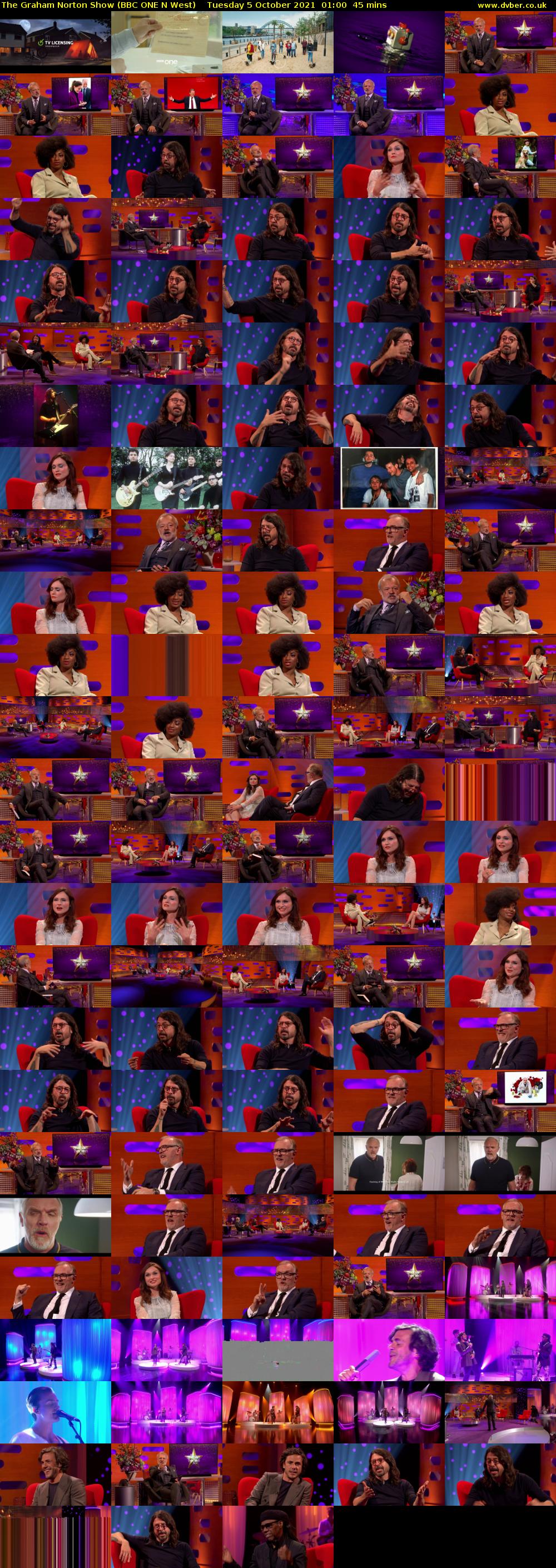 The Graham Norton Show (BBC ONE N West) Tuesday 5 October 2021 01:00 - 01:45
