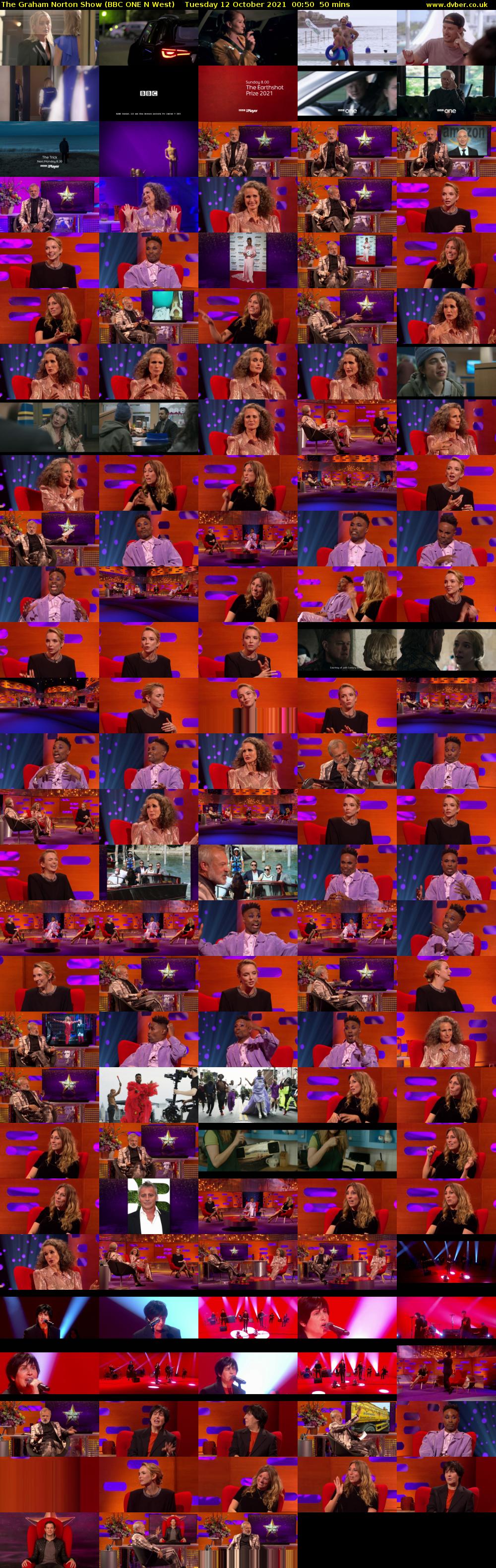 The Graham Norton Show (BBC ONE N West) Tuesday 12 October 2021 00:50 - 01:40