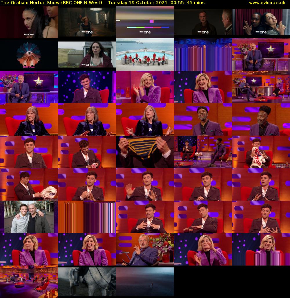 The Graham Norton Show (BBC ONE N West) Tuesday 19 October 2021 00:55 - 01:40