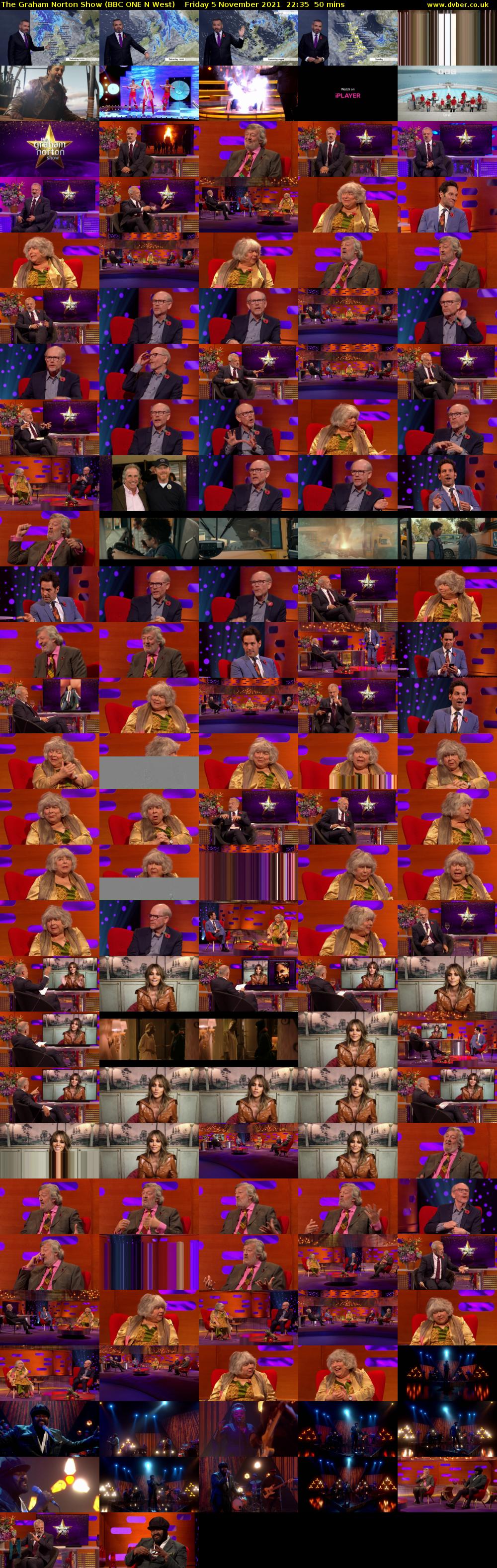 The Graham Norton Show (BBC ONE N West) Friday 5 November 2021 22:35 - 23:25