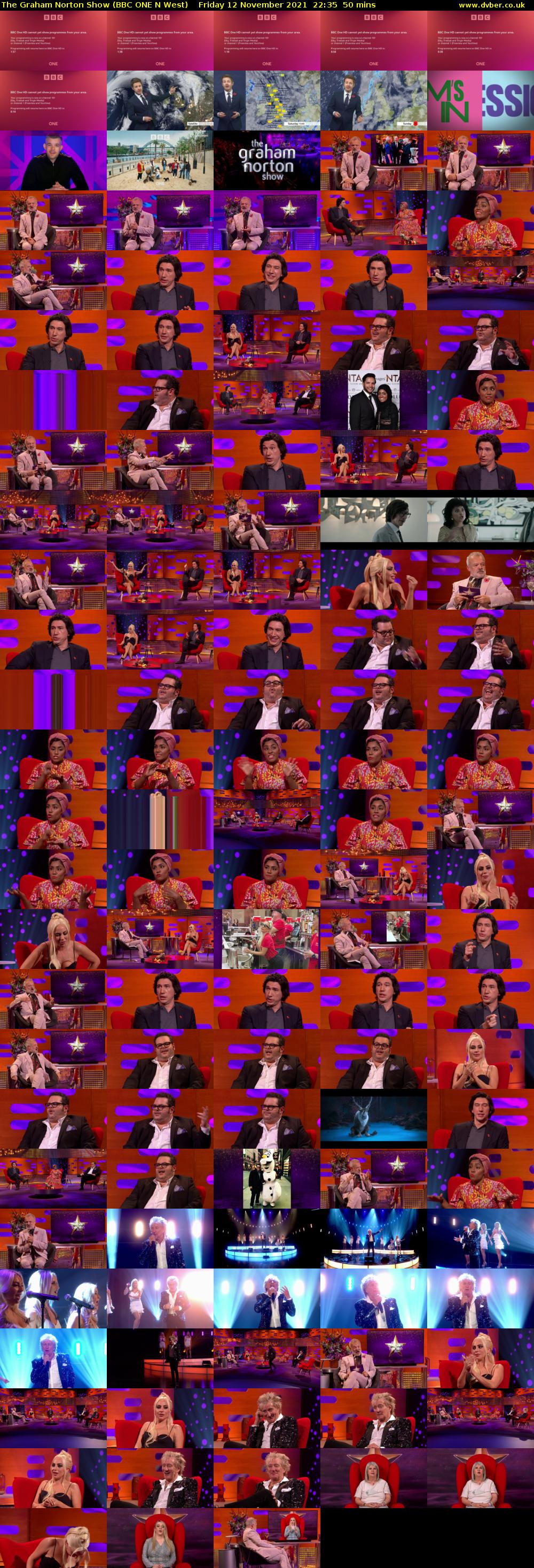 The Graham Norton Show (BBC ONE N West) Friday 12 November 2021 22:35 - 23:25