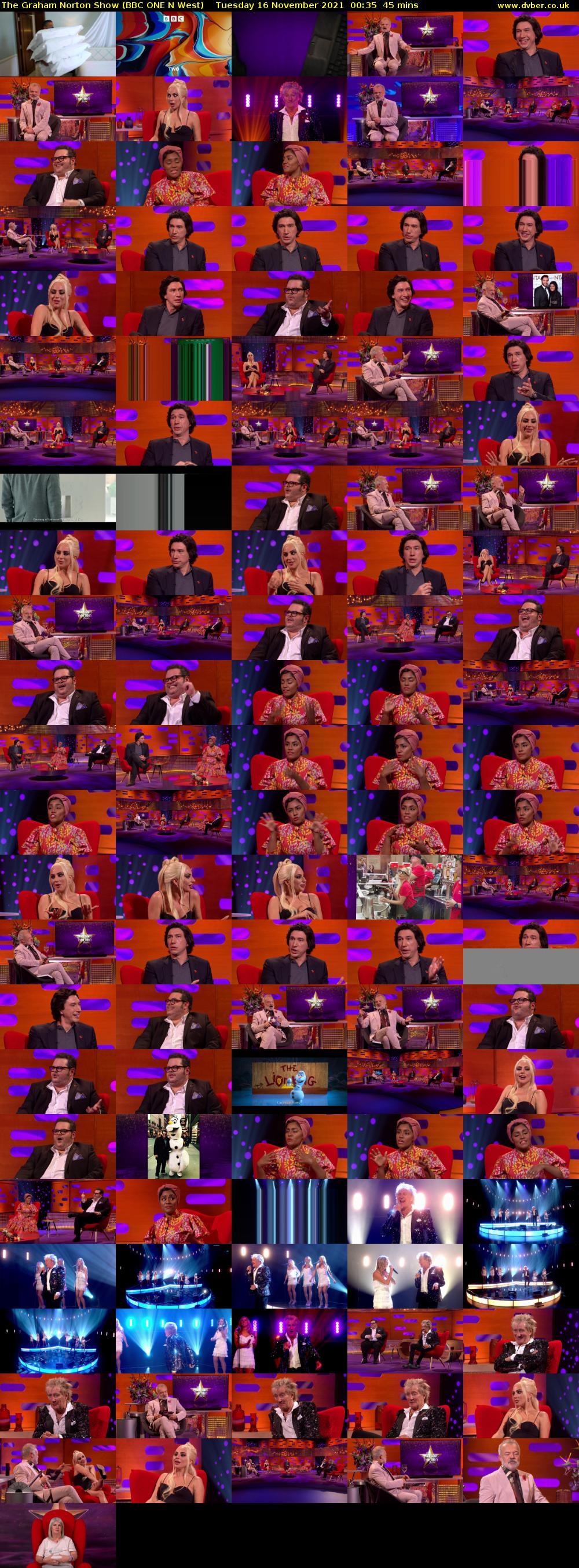 The Graham Norton Show (BBC ONE N West) Tuesday 16 November 2021 00:35 - 01:20