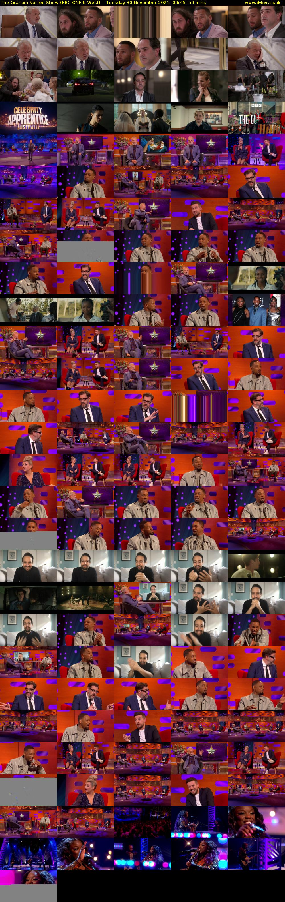 The Graham Norton Show (BBC ONE N West) Tuesday 30 November 2021 00:45 - 01:35
