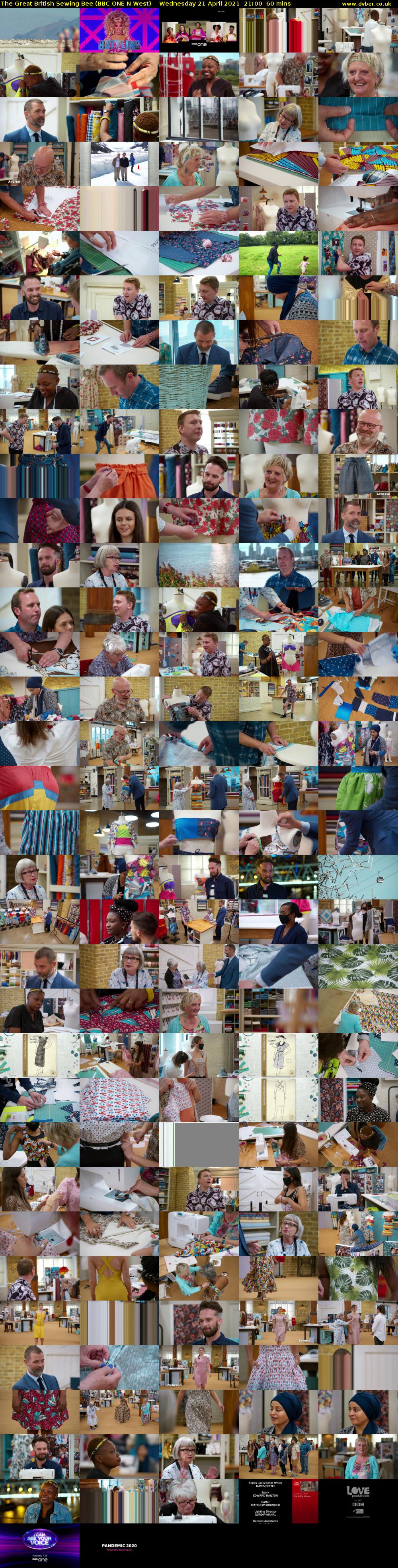 The Great British Sewing Bee (BBC ONE N West) Wednesday 21 April 2021 21:00 - 22:00