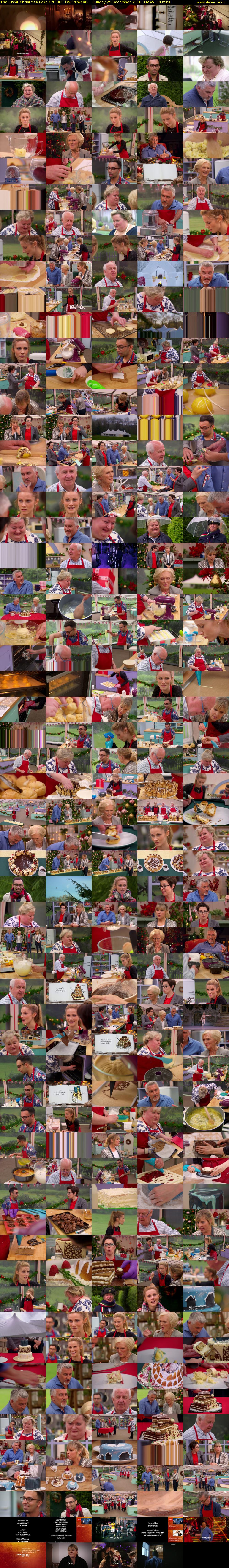 The Great Christmas Bake Off (BBC ONE N West) Sunday 25 December 2016 16:45 - 17:45