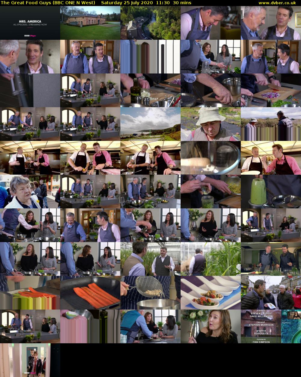 The Great Food Guys (BBC ONE N West) Saturday 25 July 2020 11:30 - 12:00