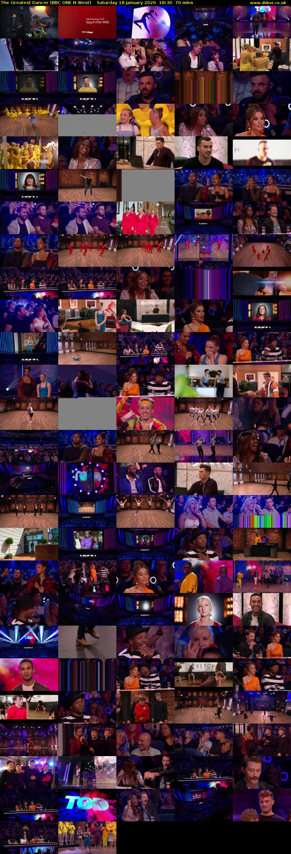 The Greatest Dancer (BBC ONE N West) Saturday 18 January 2020 18:30 - 19:40