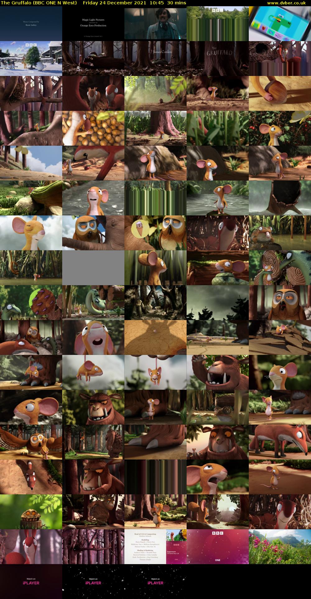 The Gruffalo (BBC ONE N West) Friday 24 December 2021 10:45 - 11:15