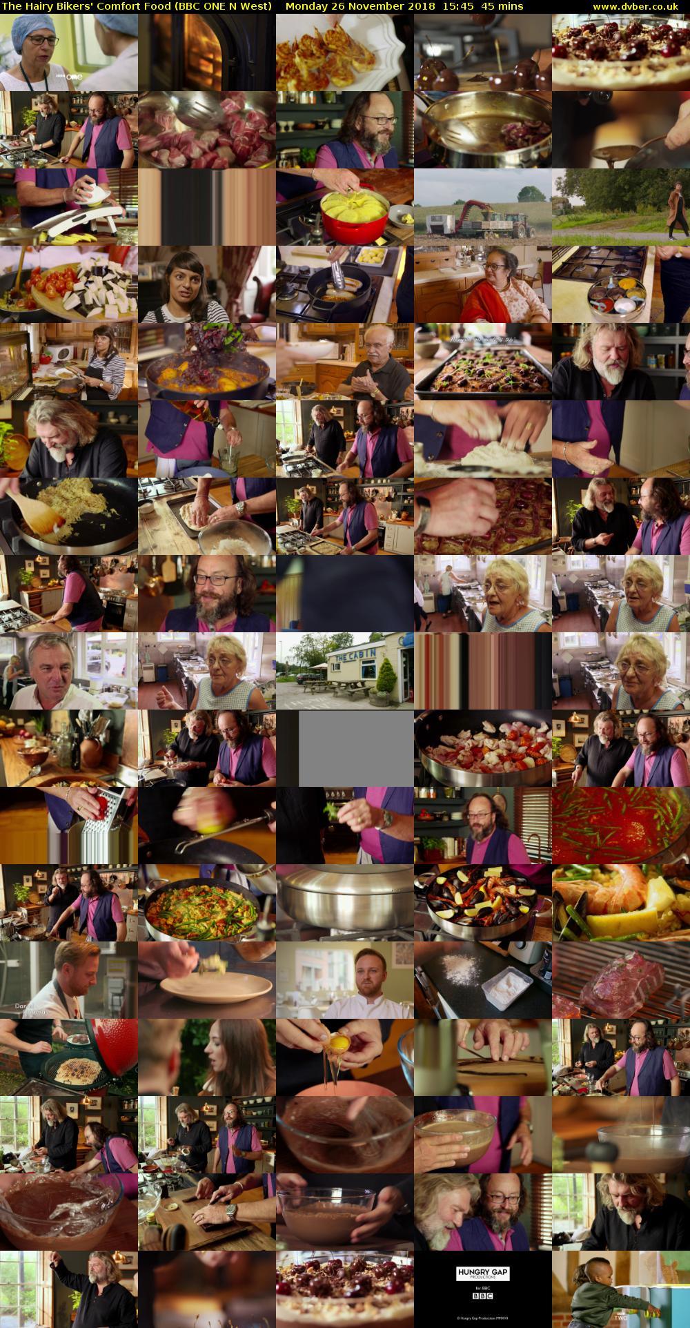 The Hairy Bikers' Comfort Food (BBC ONE N West) Monday 26 November 2018 15:45 - 16:30