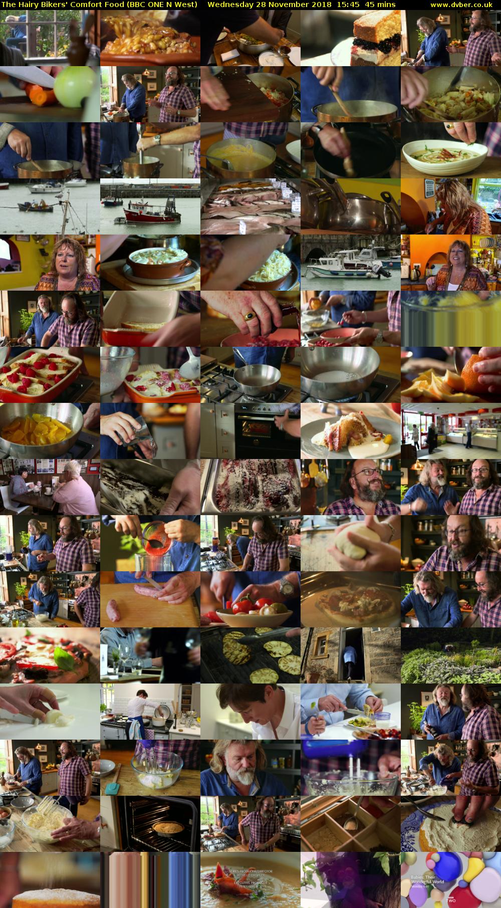 The Hairy Bikers' Comfort Food (BBC ONE N West) Wednesday 28 November 2018 15:45 - 16:30