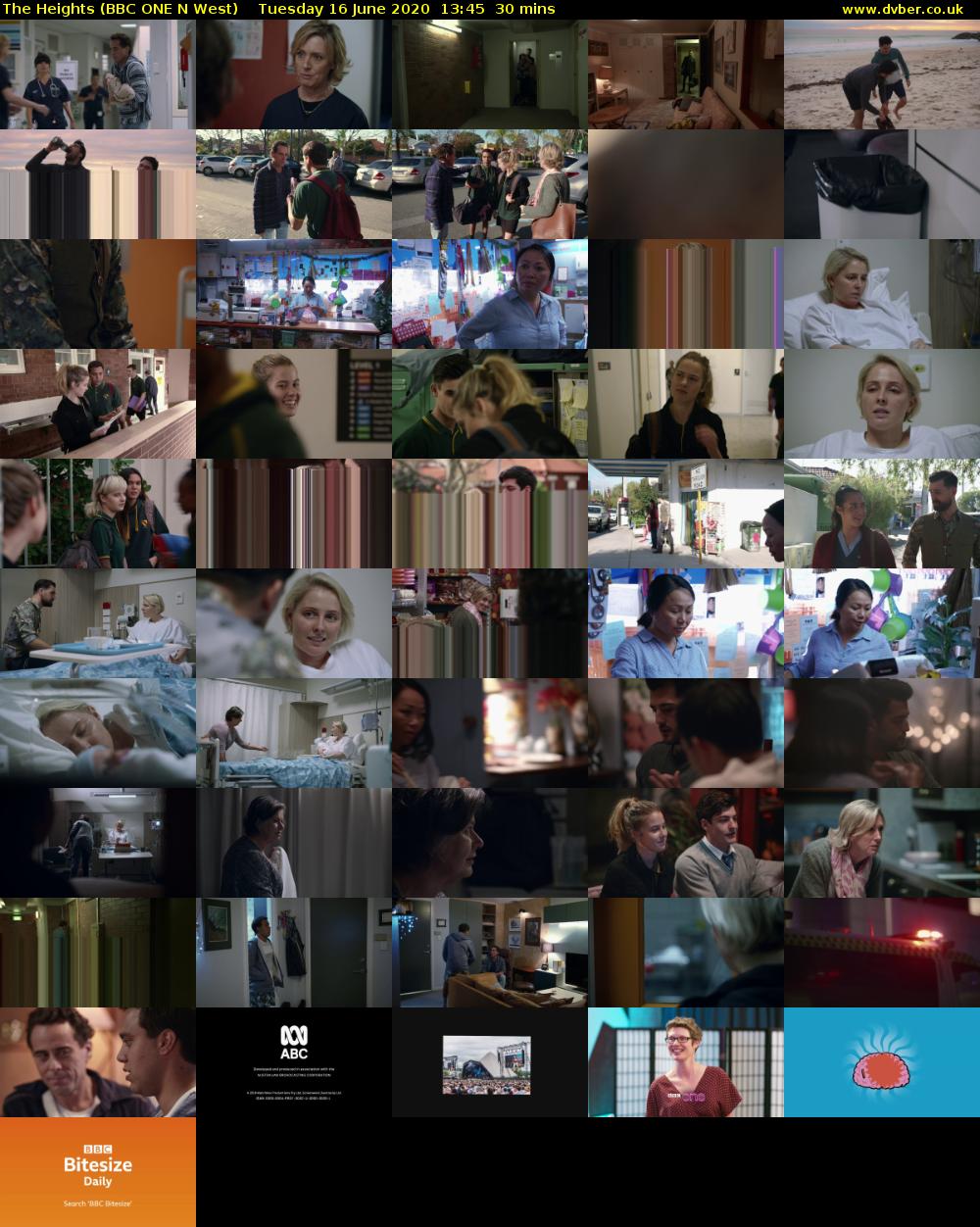 The Heights (BBC ONE N West) Tuesday 16 June 2020 13:45 - 14:15