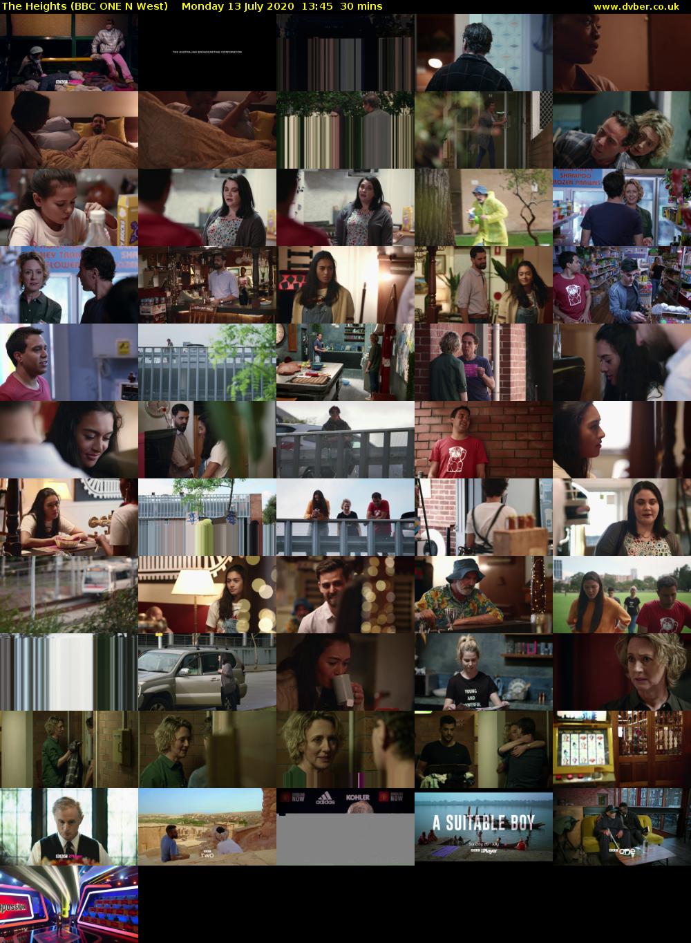 The Heights (BBC ONE N West) Monday 13 July 2020 13:45 - 14:15