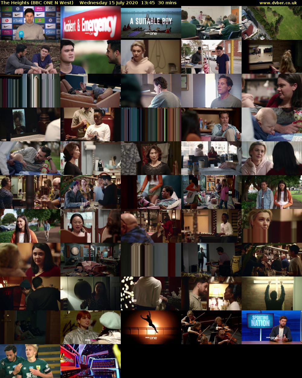 The Heights (BBC ONE N West) Wednesday 15 July 2020 13:45 - 14:15