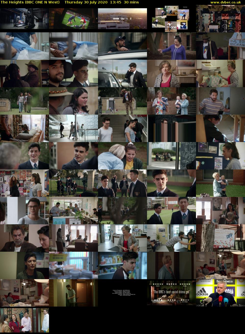 The Heights (BBC ONE N West) Thursday 30 July 2020 13:45 - 14:15