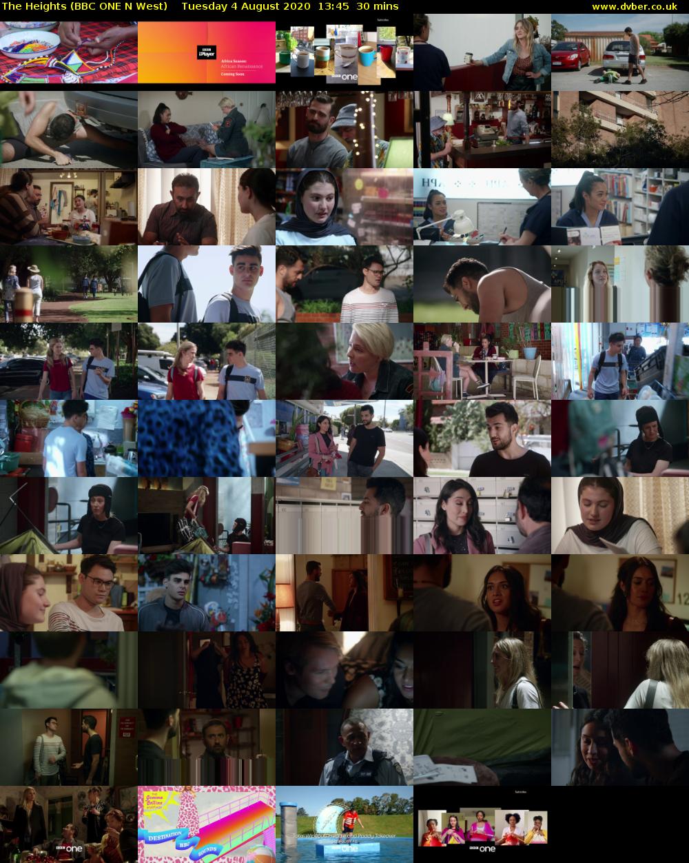 The Heights (BBC ONE N West) Tuesday 4 August 2020 13:45 - 14:15