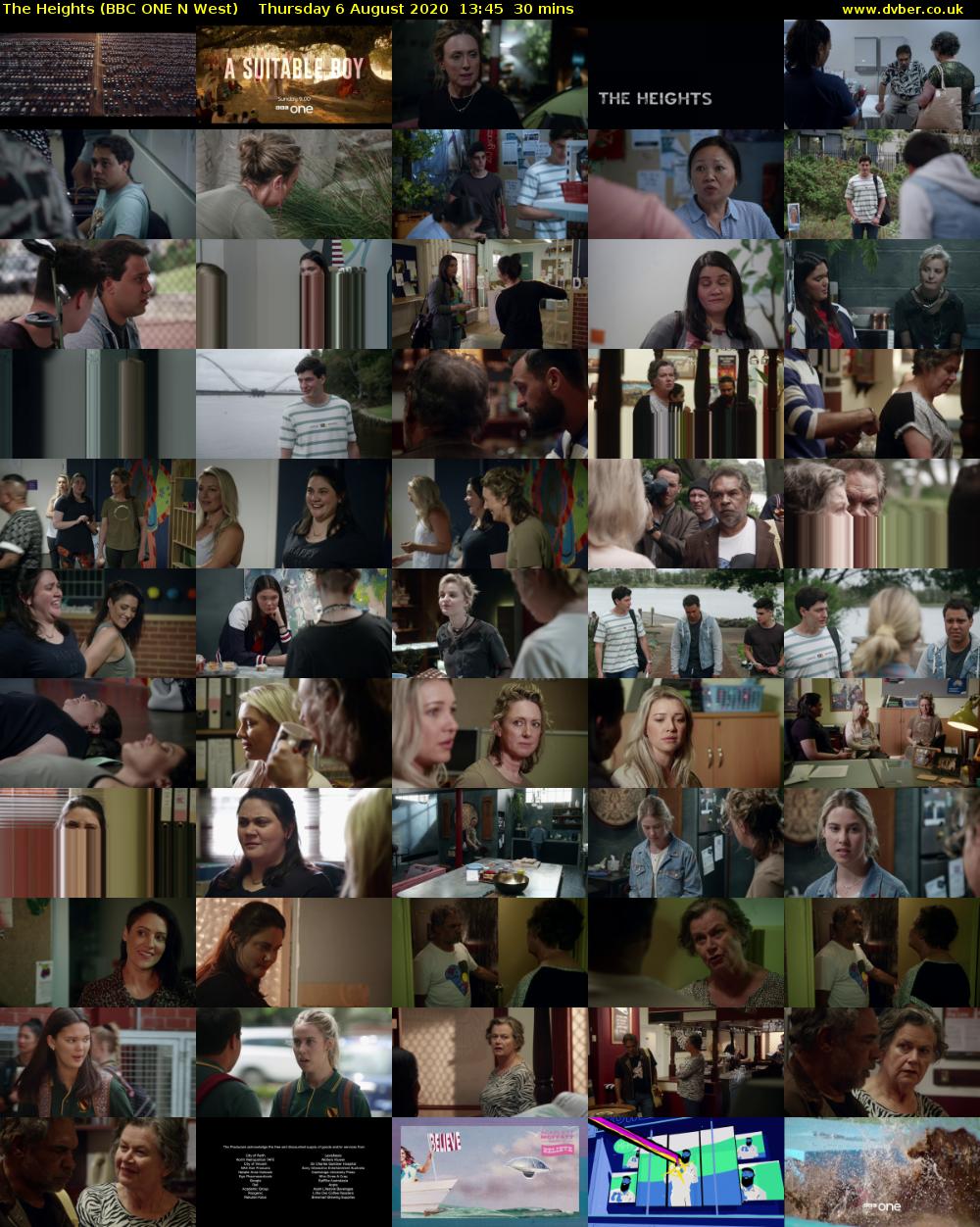 The Heights (BBC ONE N West) Thursday 6 August 2020 13:45 - 14:15
