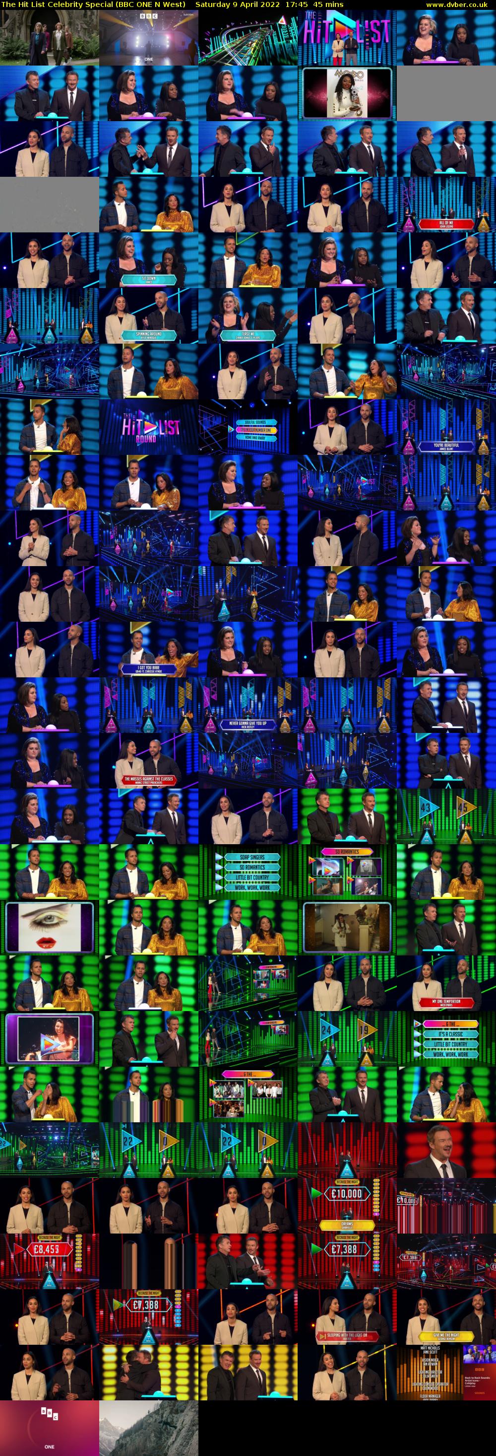 The Hit List Celebrity Special (BBC ONE N West) Saturday 9 April 2022 17:45 - 18:30