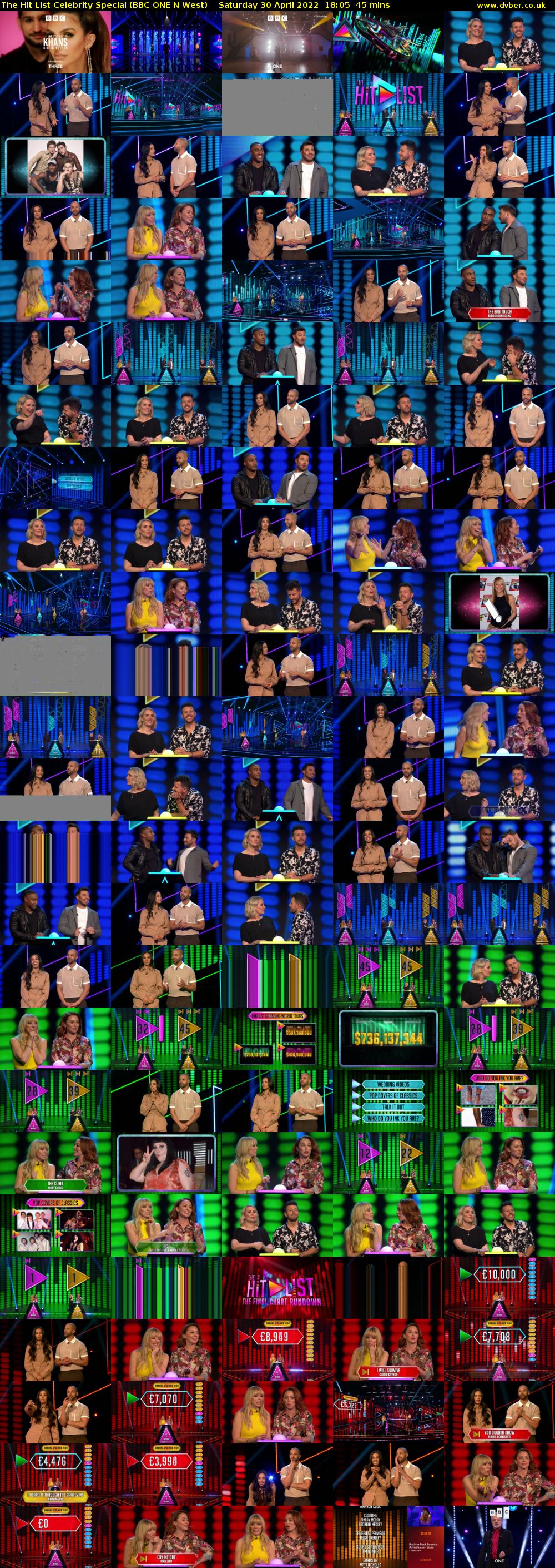 The Hit List Celebrity Special (BBC ONE N West) Saturday 30 April 2022 18:05 - 18:50