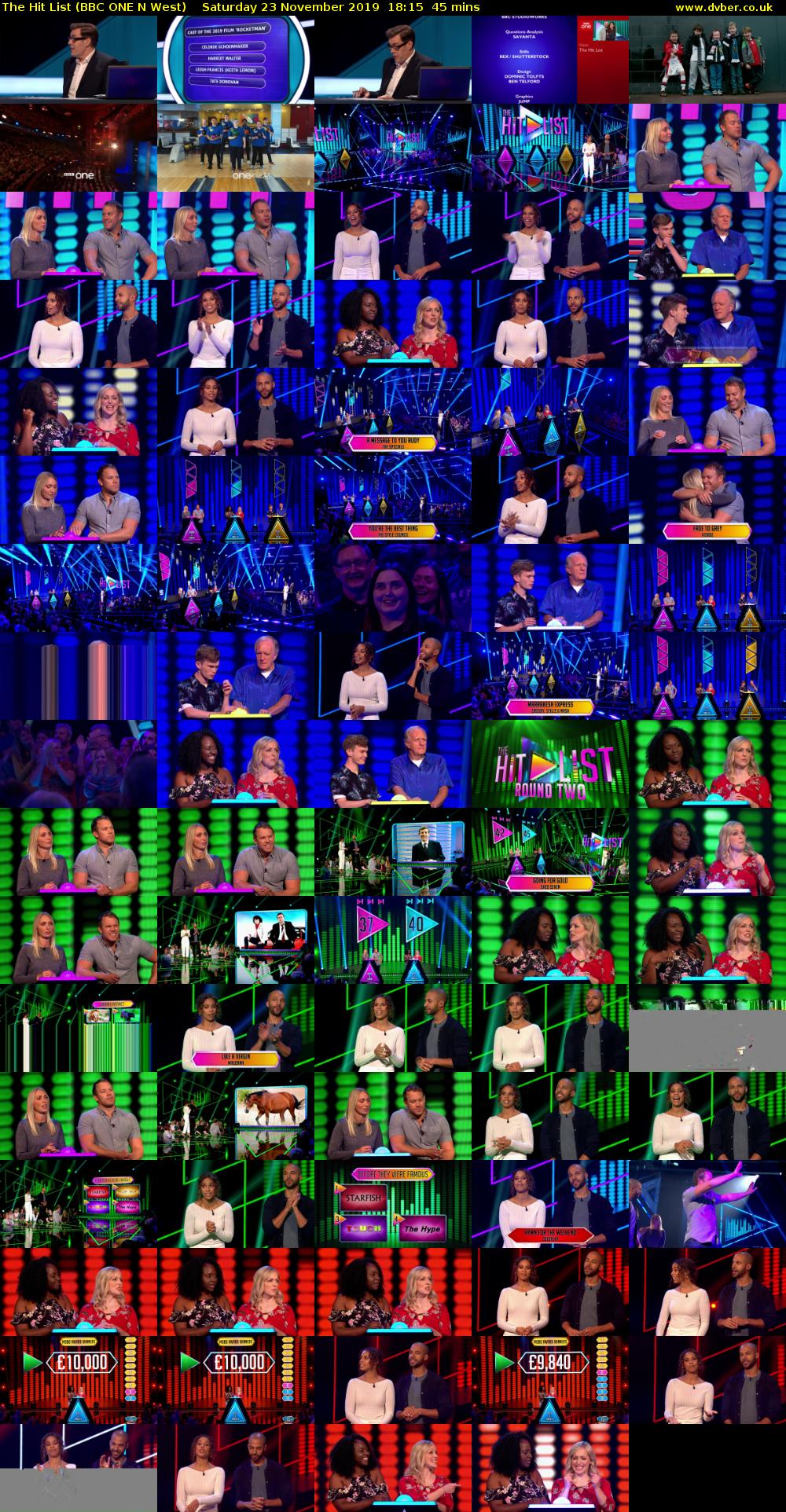 The Hit List (BBC ONE N West) Saturday 23 November 2019 18:15 - 19:00