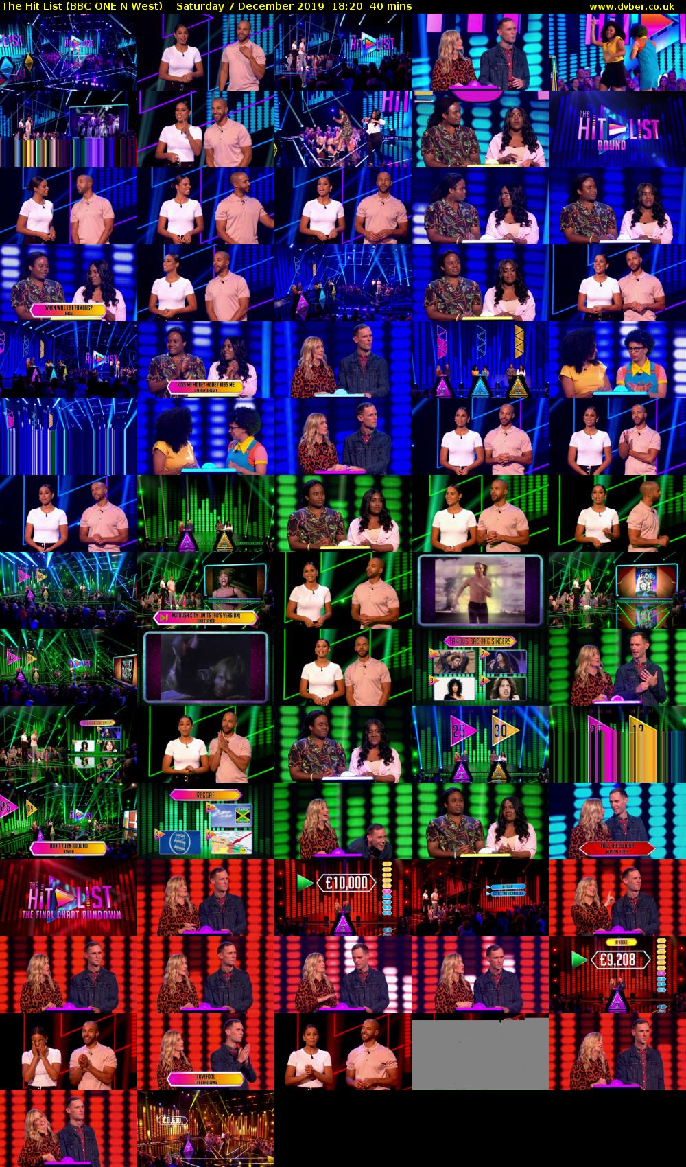 The Hit List (BBC ONE N West) Saturday 7 December 2019 18:20 - 19:00