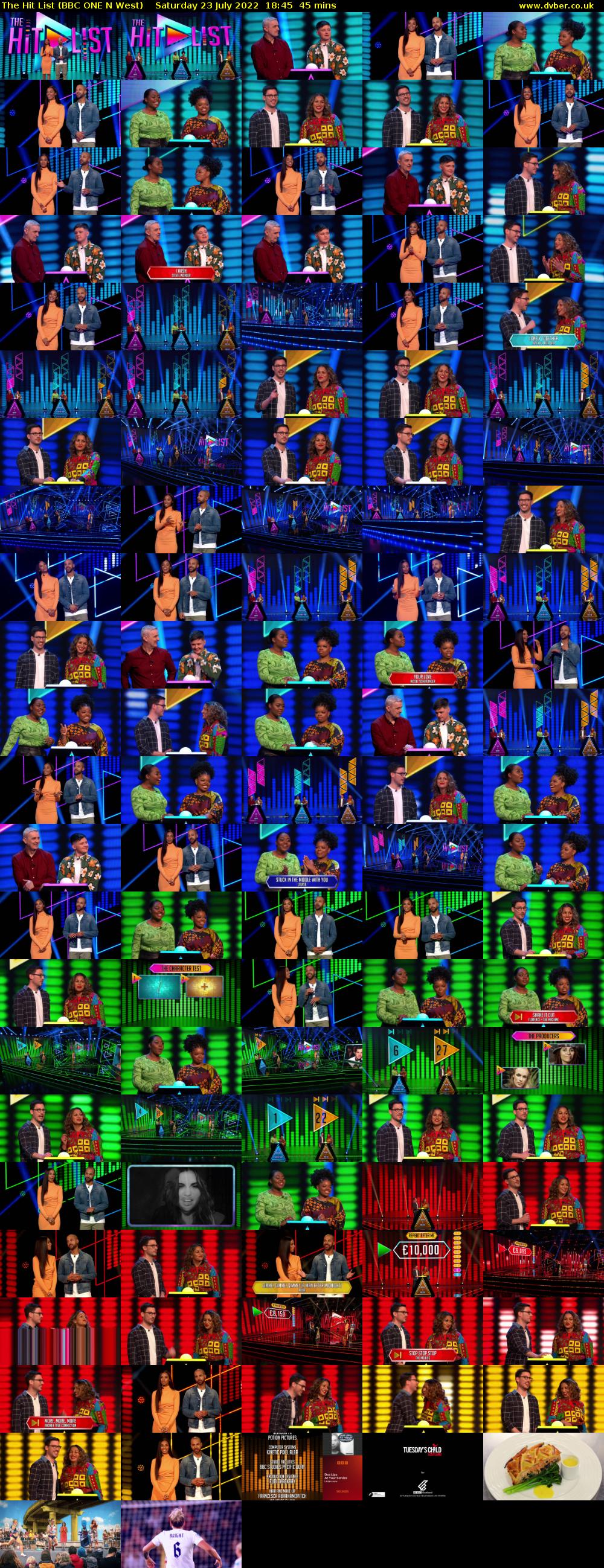 The Hit List (BBC ONE N West) Saturday 23 July 2022 18:45 - 19:30