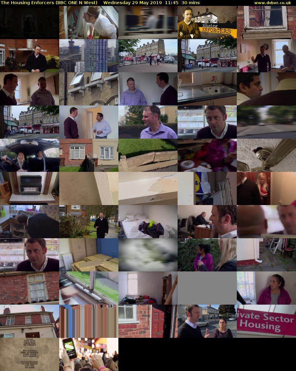 The Housing Enforcers (BBC ONE N West) Wednesday 29 May 2019 11:45 - 12:15