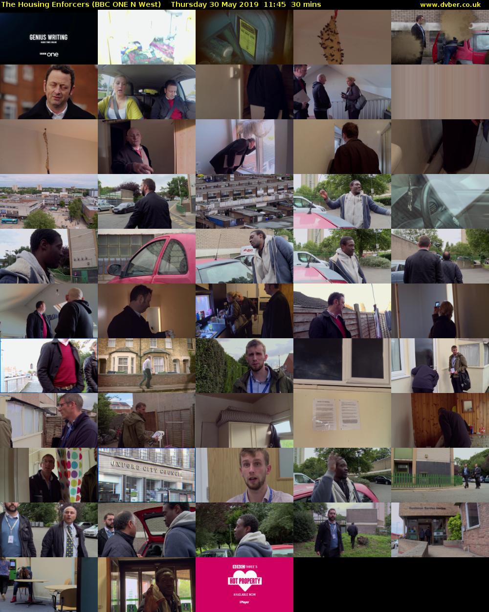 The Housing Enforcers (BBC ONE N West) Thursday 30 May 2019 11:45 - 12:15